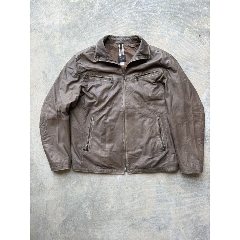 Gimo’s Vintage Italian Brown Leather Jacket XL